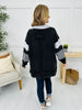 Striped Edge Pullover In Black Combo