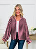 The Favorite Find Cardigan In Dusty Pink/Chocolate