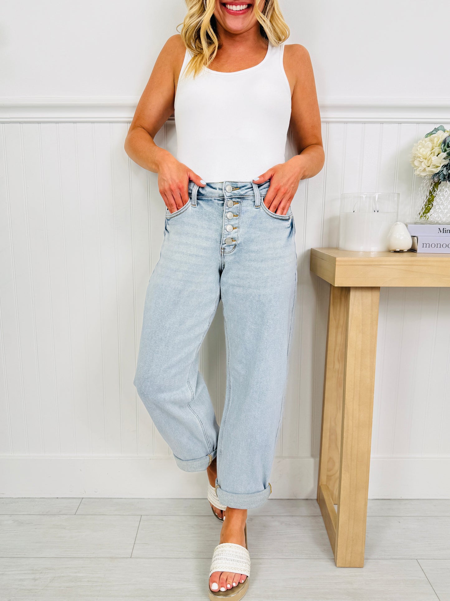 Judy Blue Everyday Style Slim Barrel Jeans