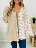 Two Sided Story Top In Taupe