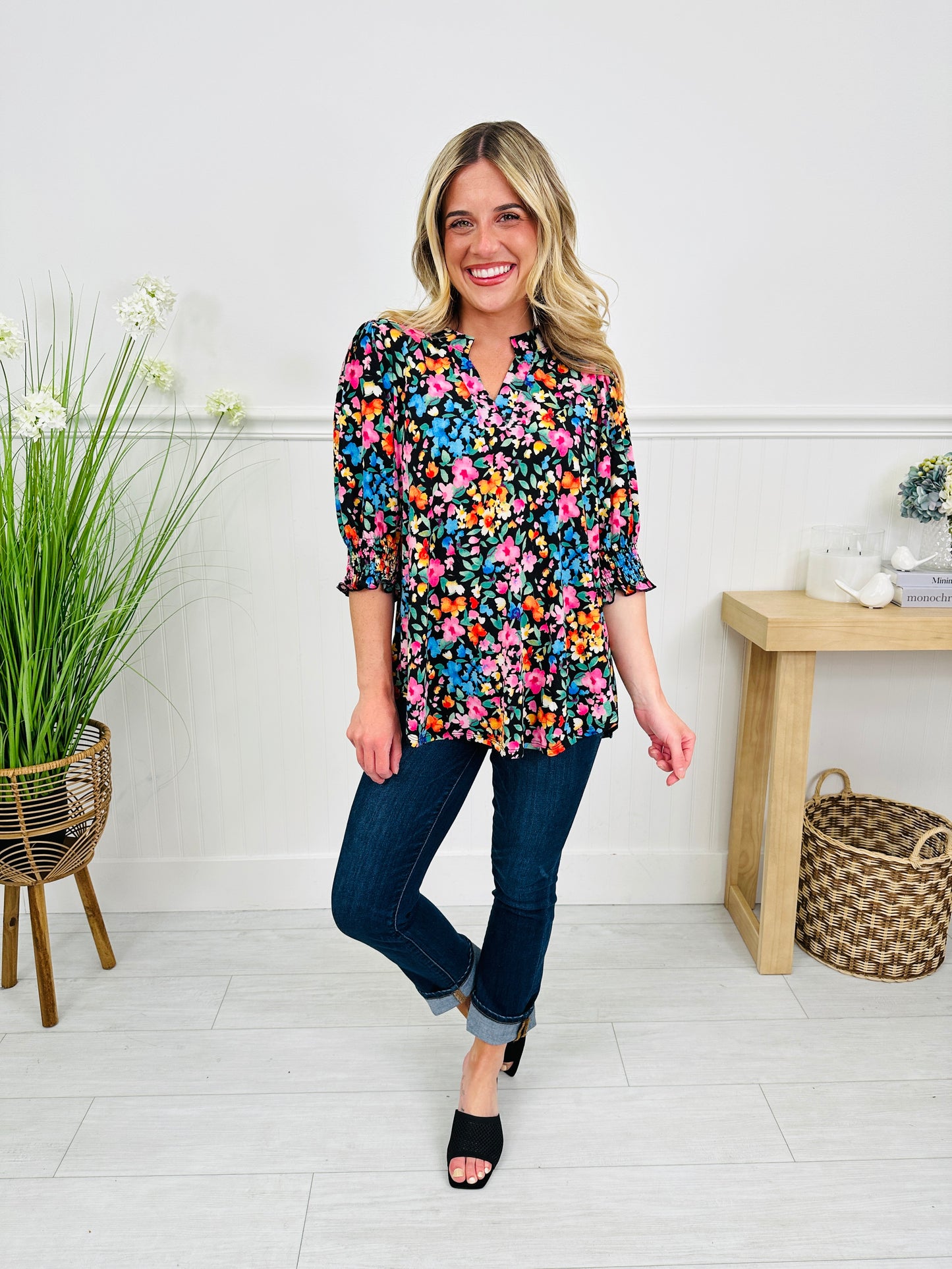 Step Into Spring Top in Rehoboth Print
