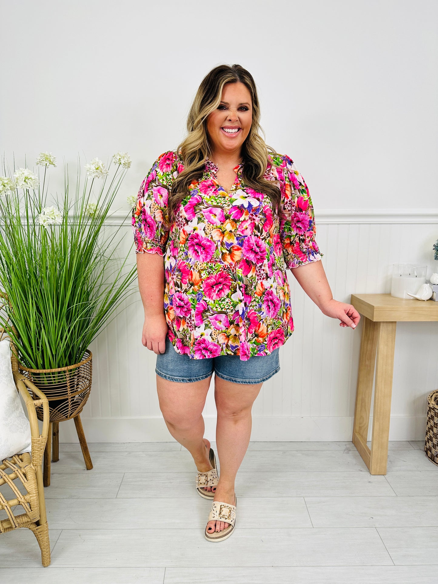Step Into Spring Top in Hilton Head Print
