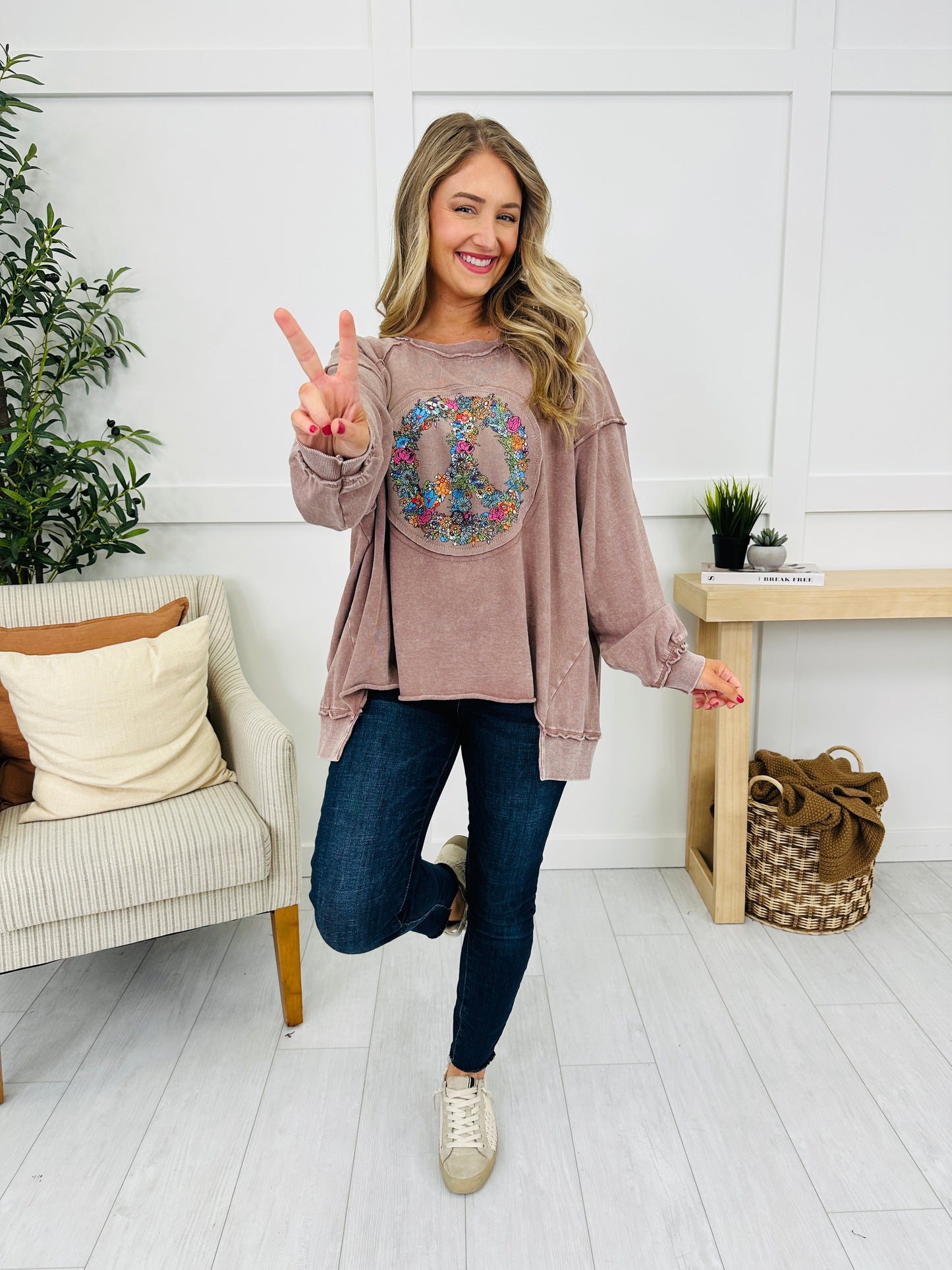 Peaceful Petals Pullover- Multiple Colors!