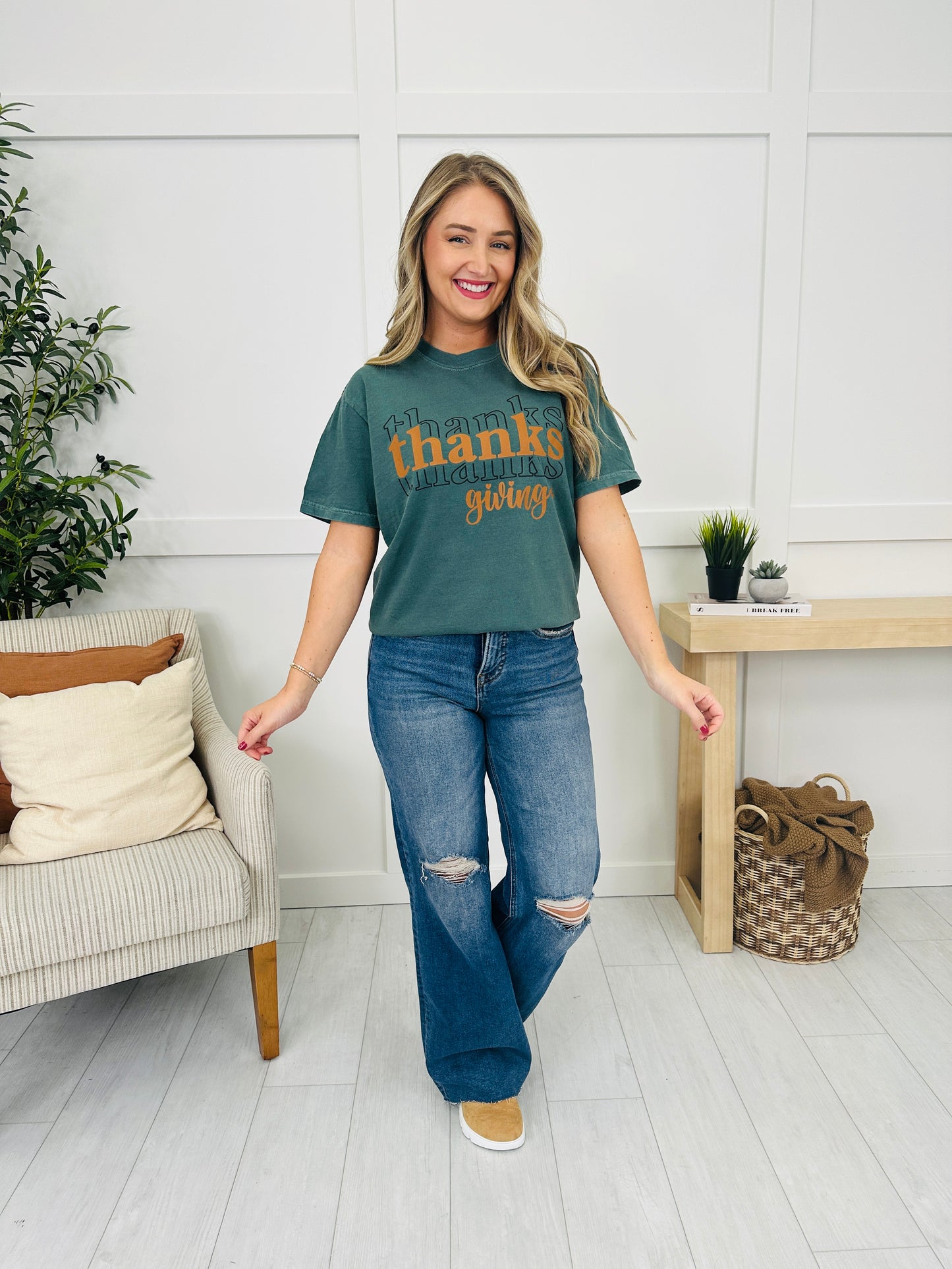 Thanksgiving Graphic Tee- Multiple Colors!