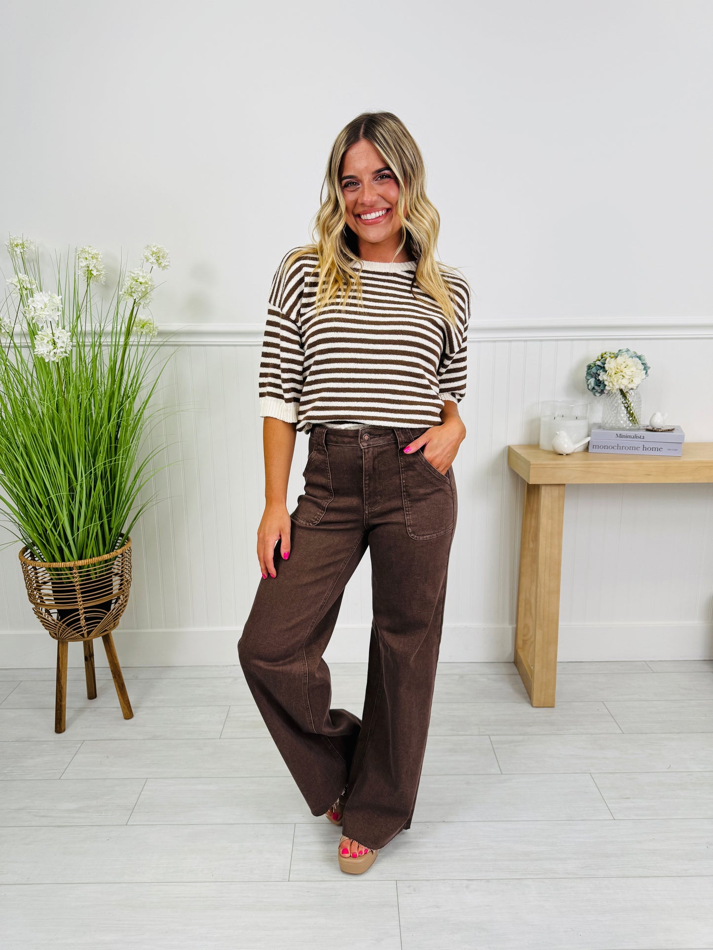 Judy Blue Box of Chocolates Retro Wide Jeans