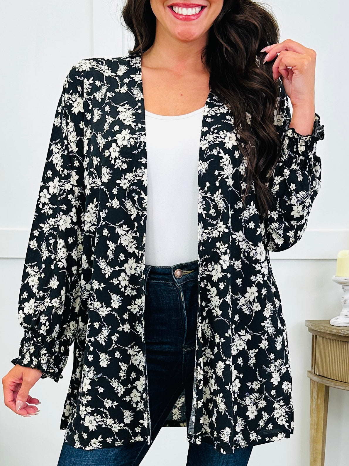 Black & Bloom Cardigan