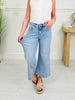 Basic in The Best Way Tummy Control Cropped Wide Leg Jeans