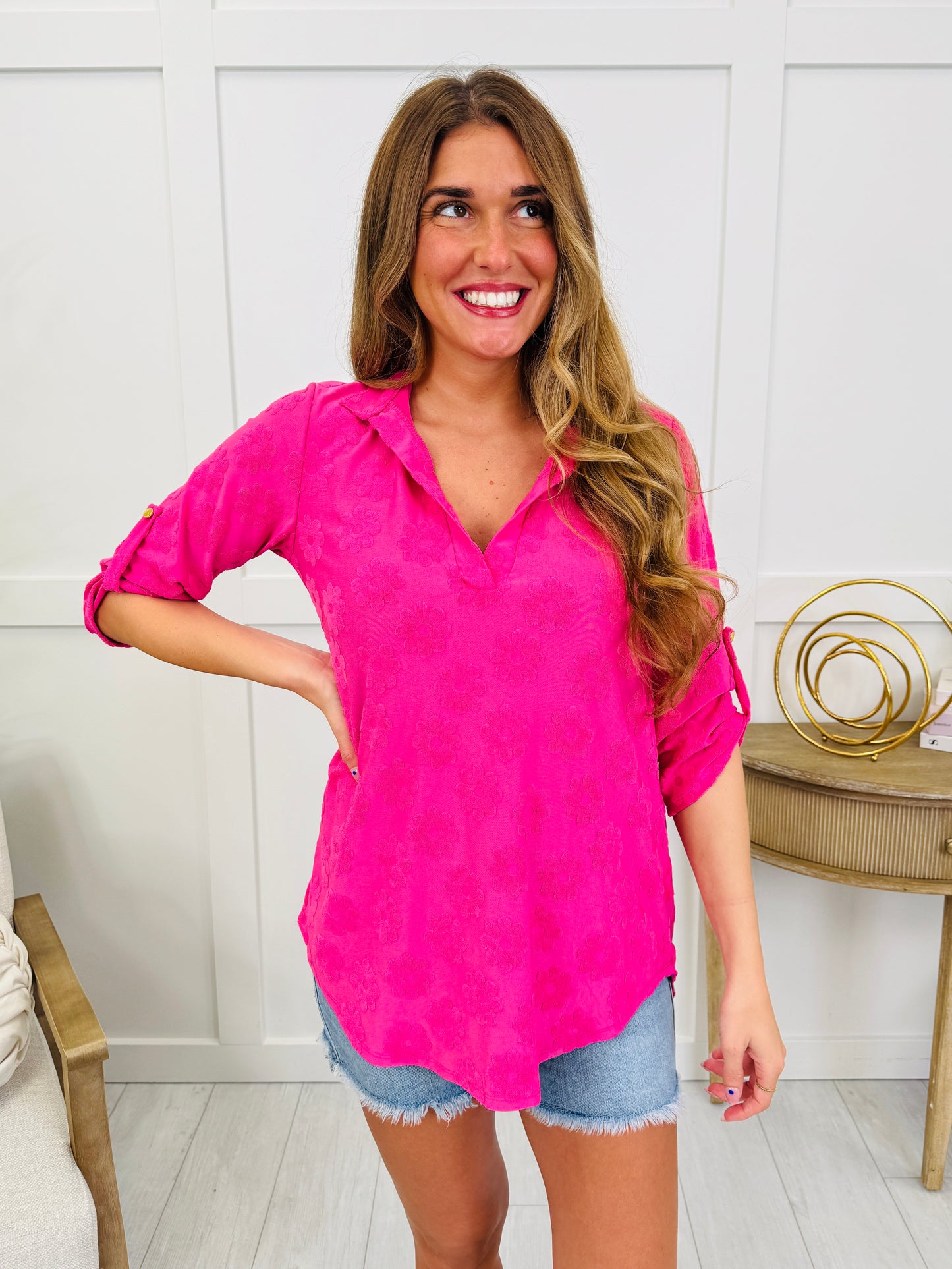 Floral Feelings Top In Fuchsia