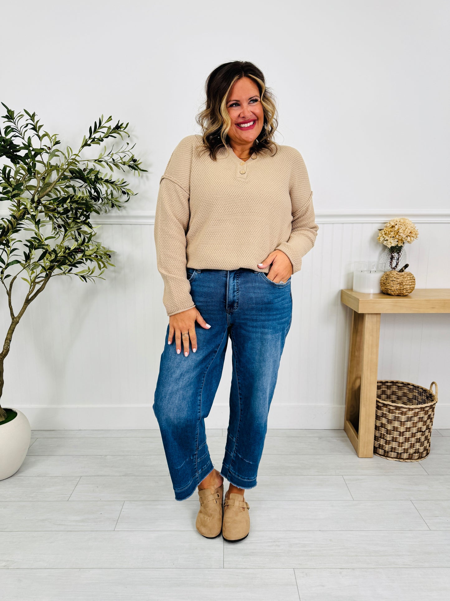 Be Basic Barrel Jeans with Tummy Control