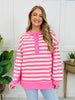 Play It Cool Pullover in Pink/Cream