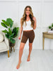 Classic Comfort Biker Shorts in Brown