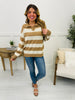 Stripe Hype Sweater In Mocha/Cream