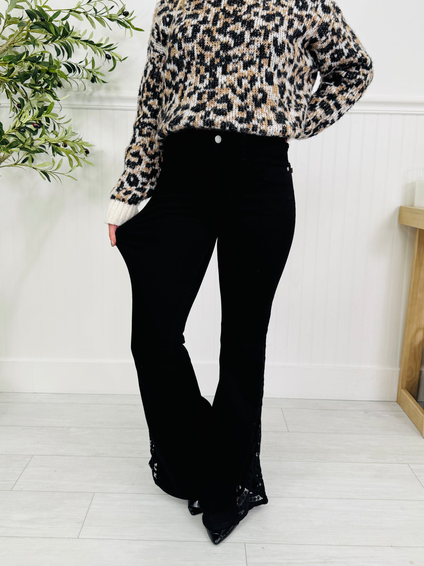 Judy Blue Lace Luxe Flare Jeans In Multiple Inseams