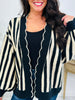 Night & Ivory Cardigan In Black/Oatmeal