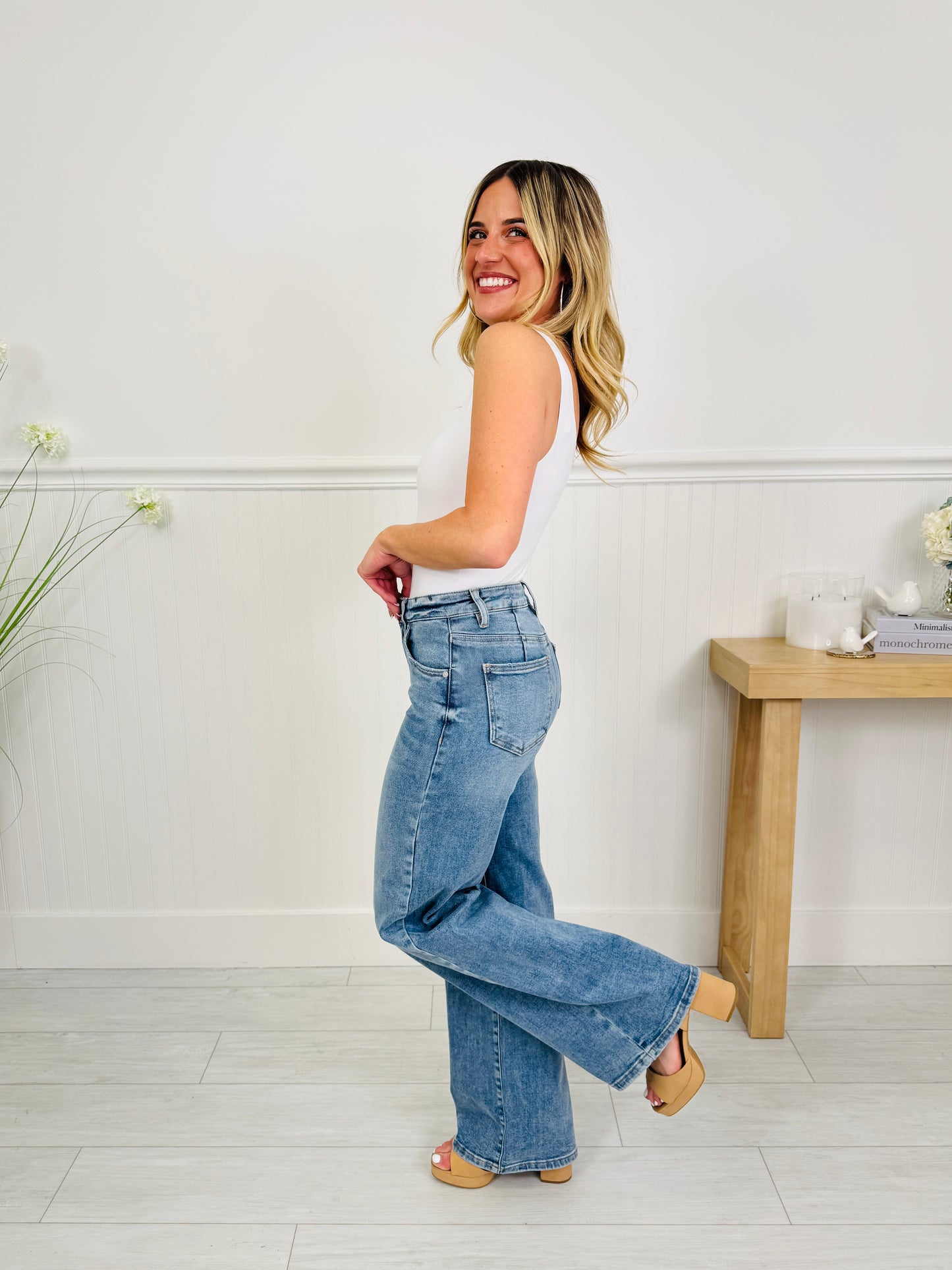 Fit Just Right Wide Leg Jeans With Tummy Control in Four Inseams
