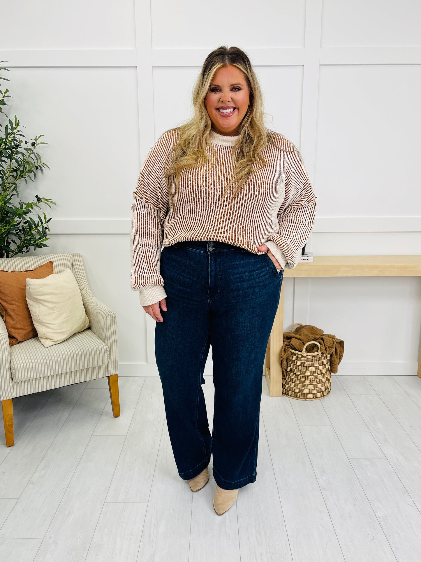 Judy Blue Double Time Wide Leg Jeans
