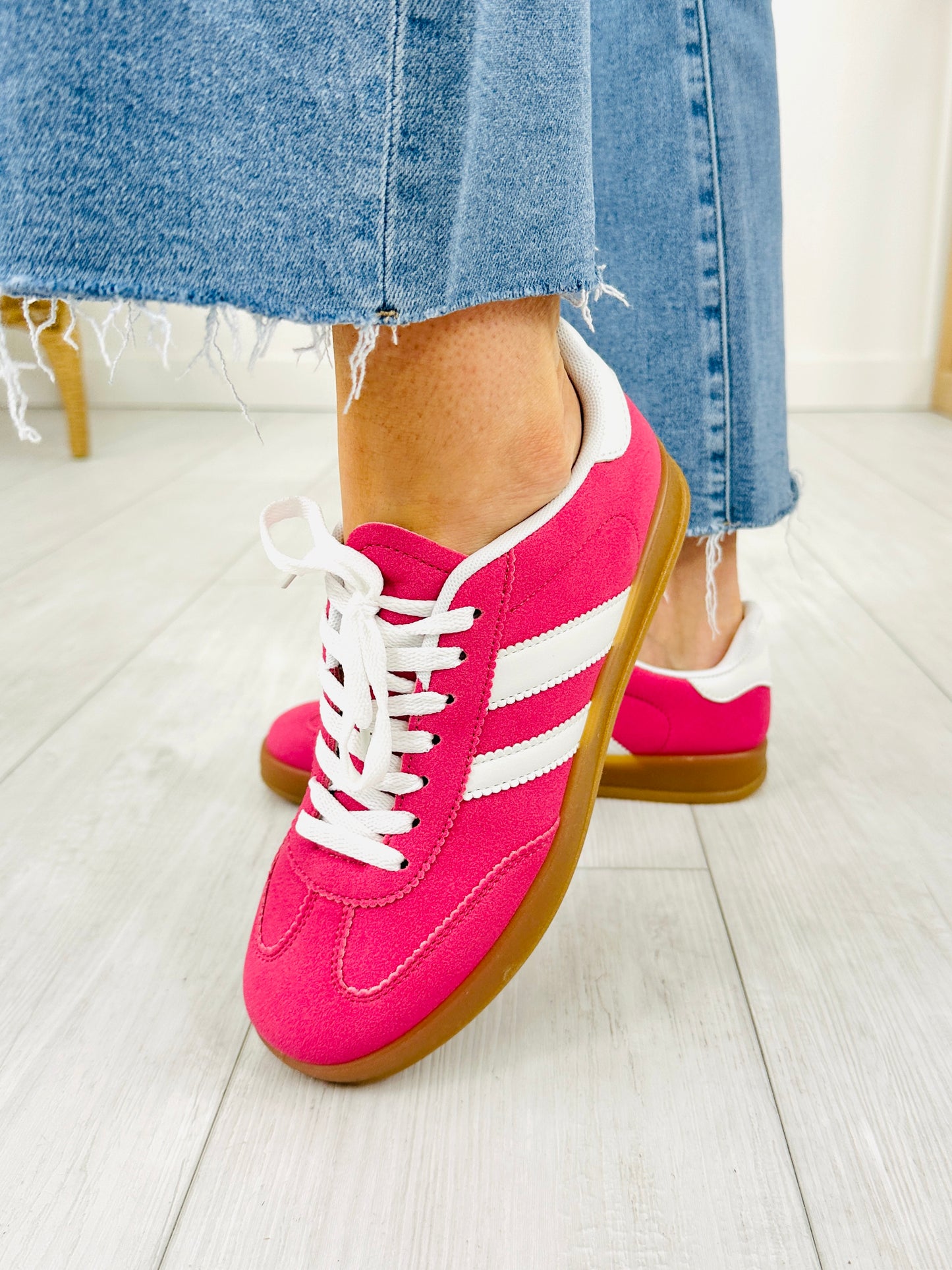 Rainbow Revival Sneakers in Fuchsia White