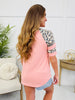 Spotted & Sporty Top In Blush