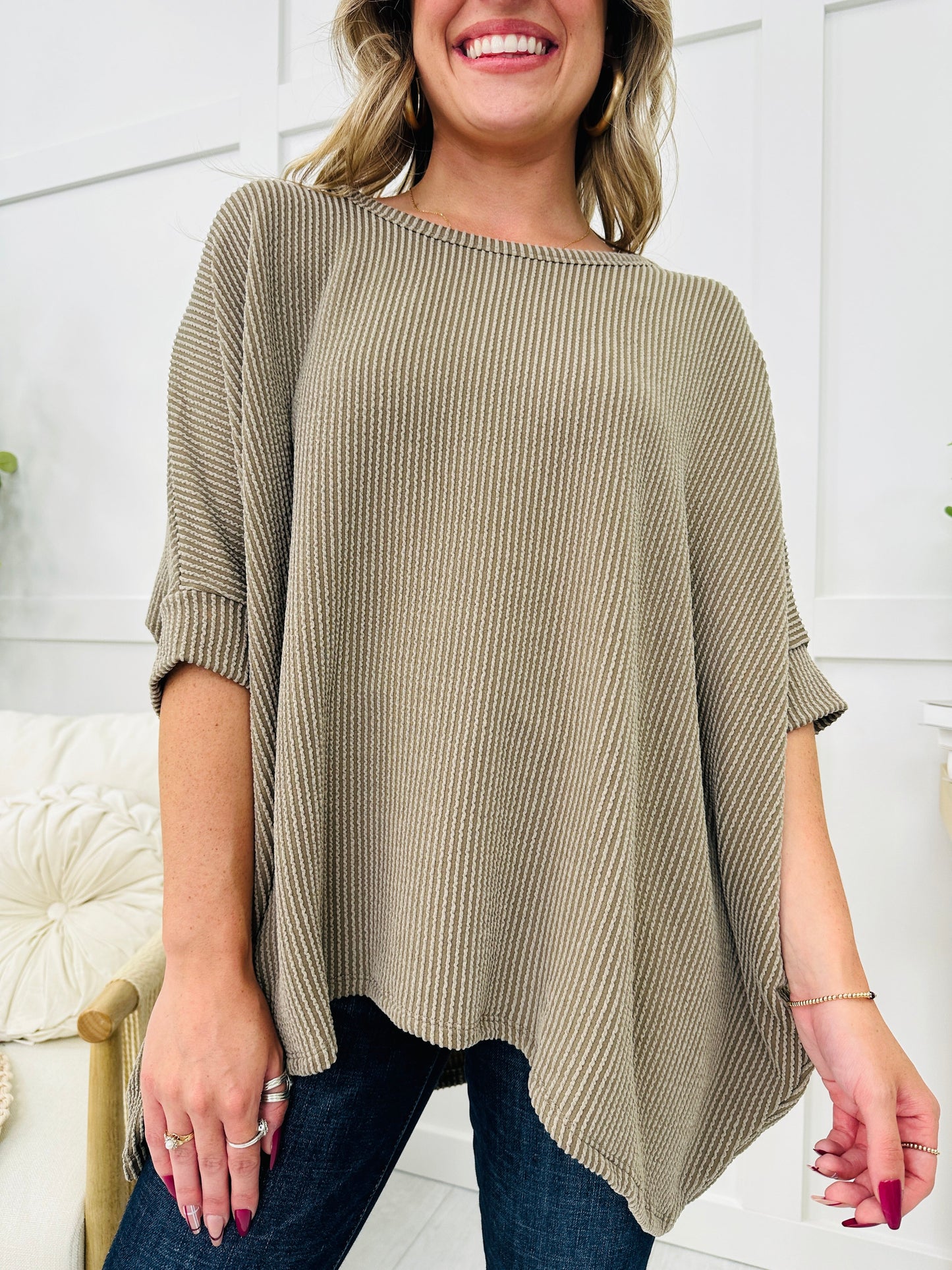 REG/CURVY Casually Corded Top- Multiple Colors!