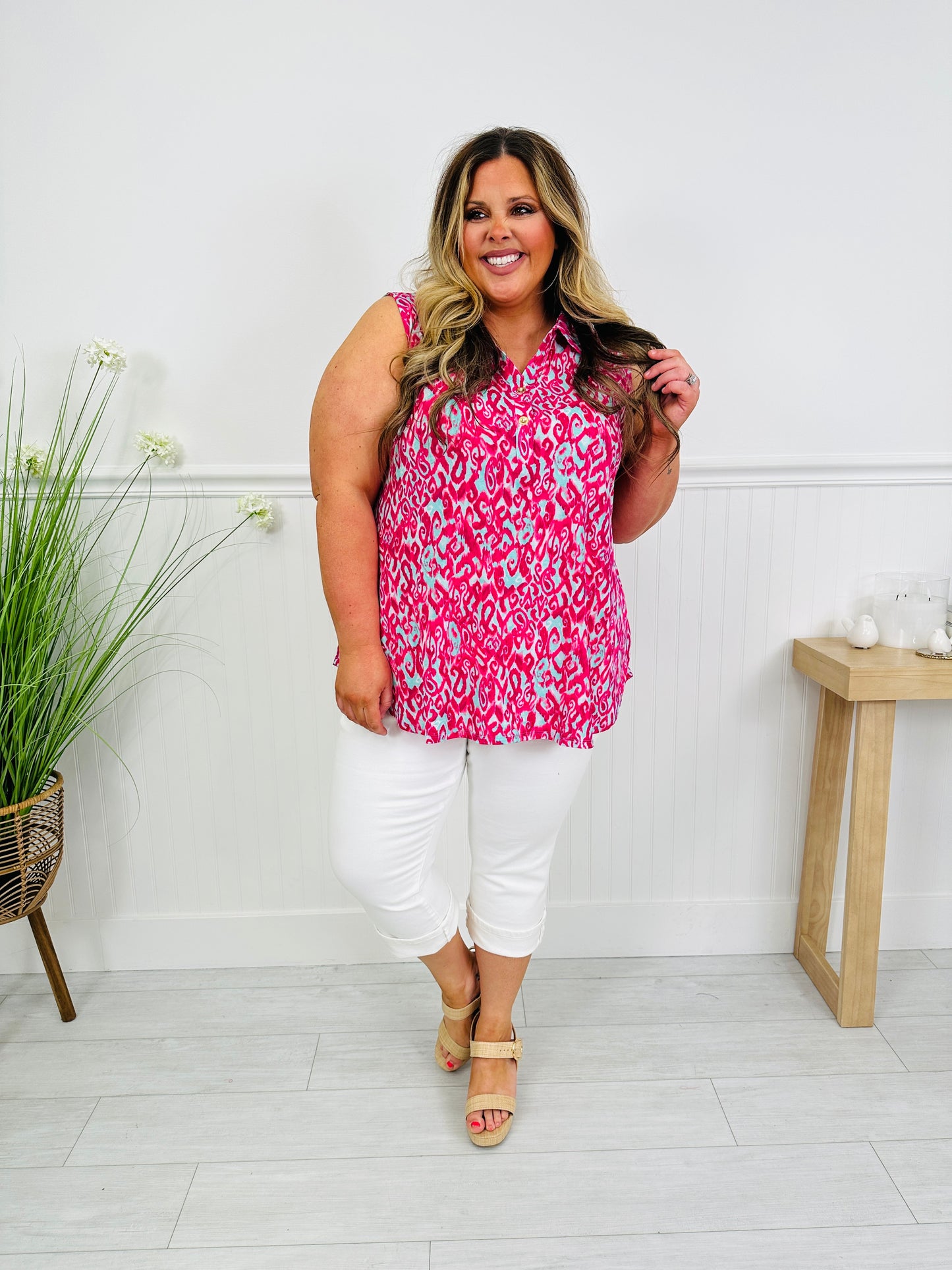 Styled For Summer Tank Top In Delray Beach Print