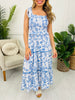 Petals And Promises Dress in Blue/Ivory