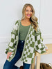 The Final Checkpoint Cardigan in Olive Combo