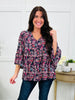 The Blooming Days Top In Navy