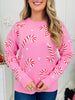 Peppermint Parade Sweater in Pink