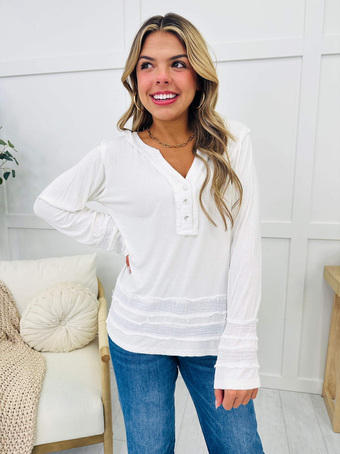 Breezy And Buttoned Top- Multiple Colors!