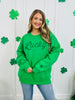 Green Glitter Lucky Crewneck Sweatshirt