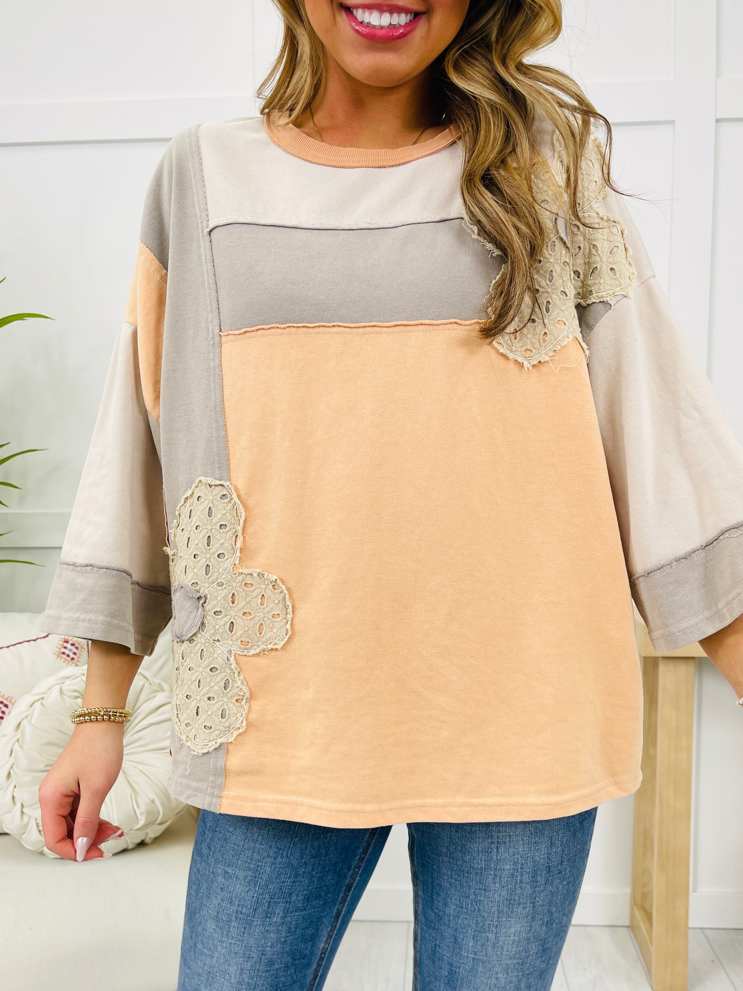 Painted Blossoms Pullover