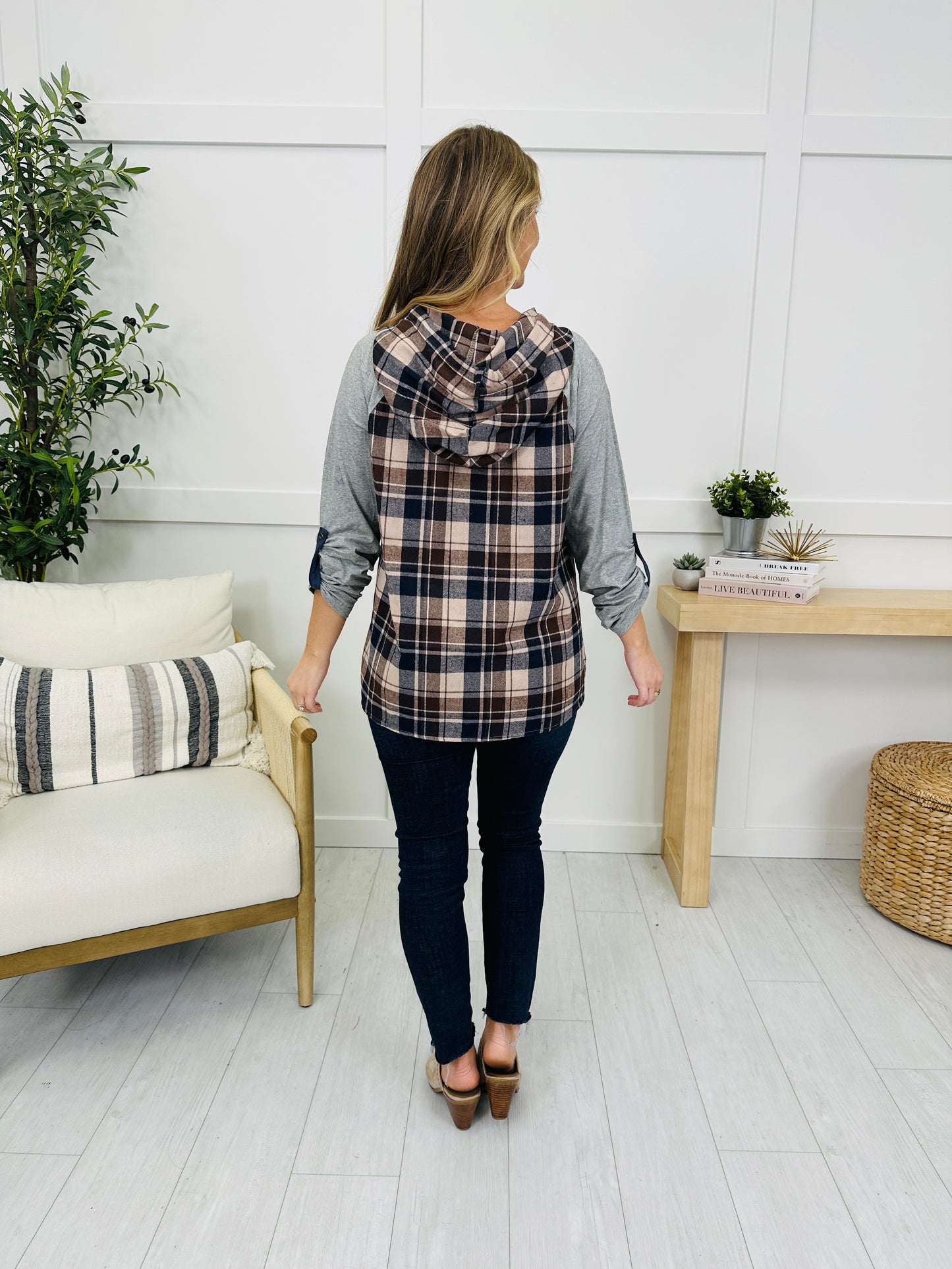 Falling For Plaid Hoodie