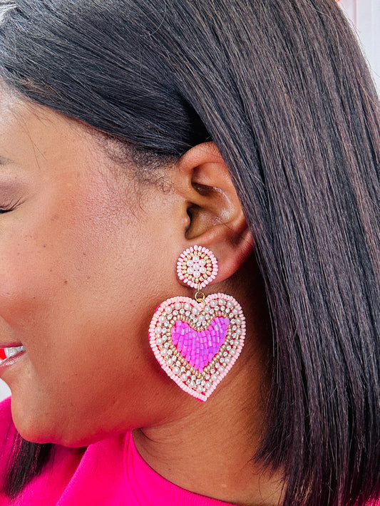 Pink Promise Heart Earrings