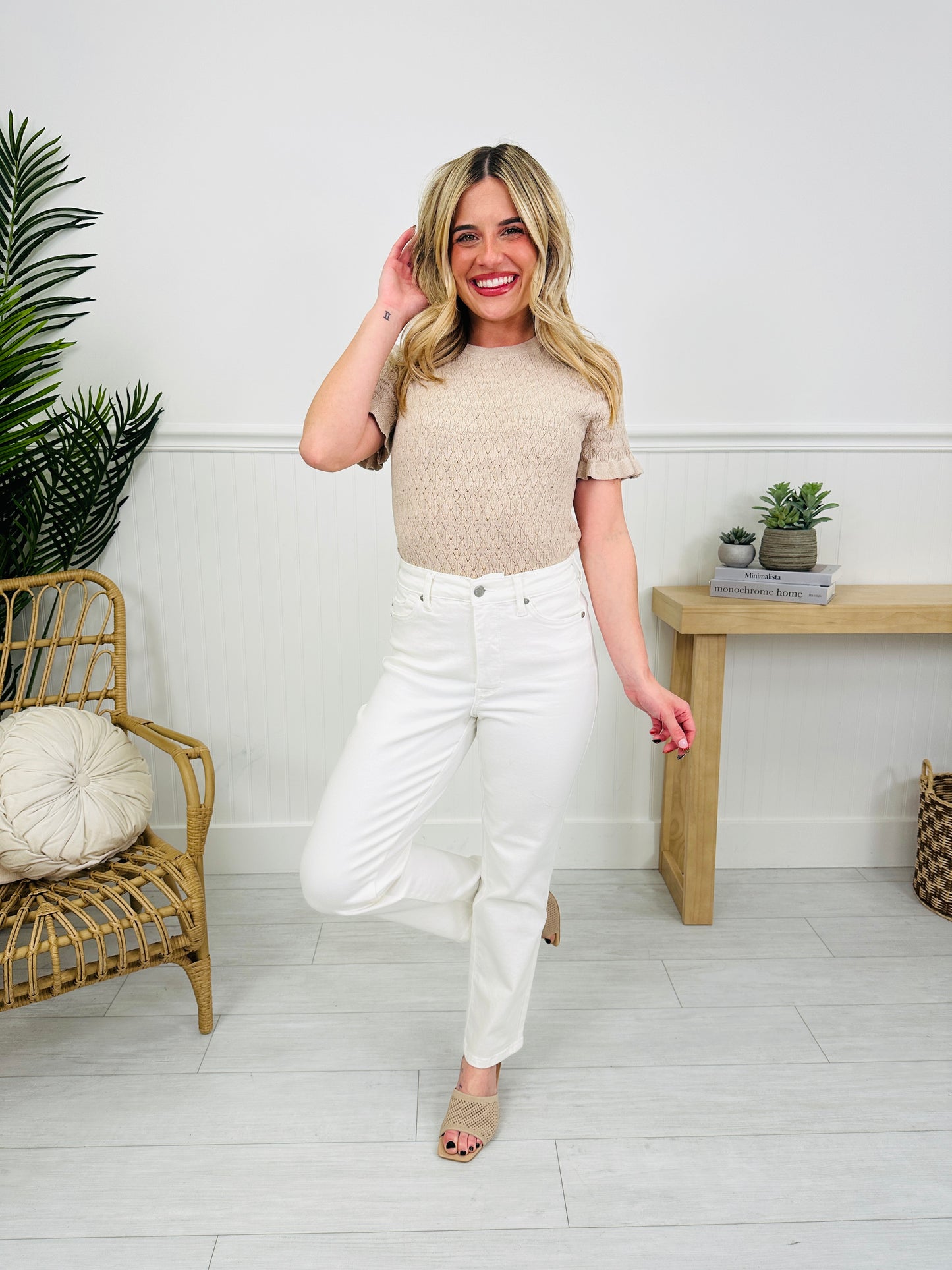 Judy Blue Turn The Page Tummy Control Ankle Straight Jeans