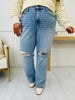 Judy Blue Back in the Groove Rigid Magic 90's Straight Leg Jeans in Reg/Curvy