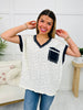 Written In The Stars Top In Cream/Indigo