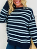 Soft Seasons Sweater In Navy