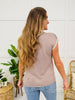 Daydream Button Top In Lt. Mocha