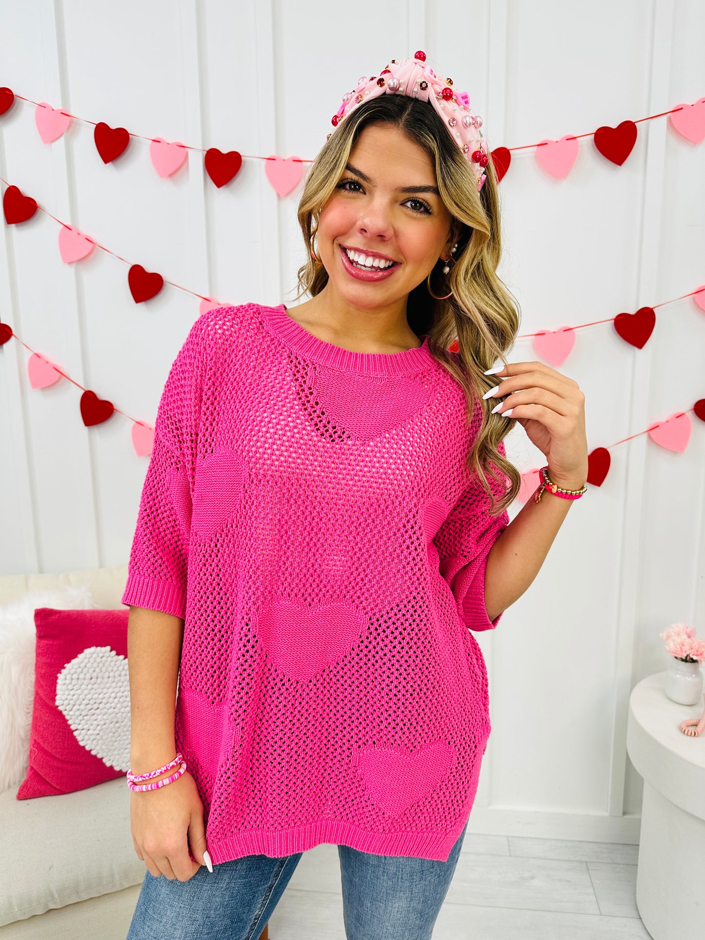 Mesh Of My Heart Sweater- Multiple Colors!