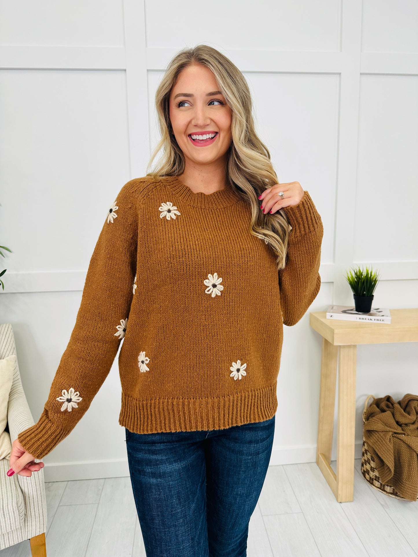 Rustic Blossom Sweater