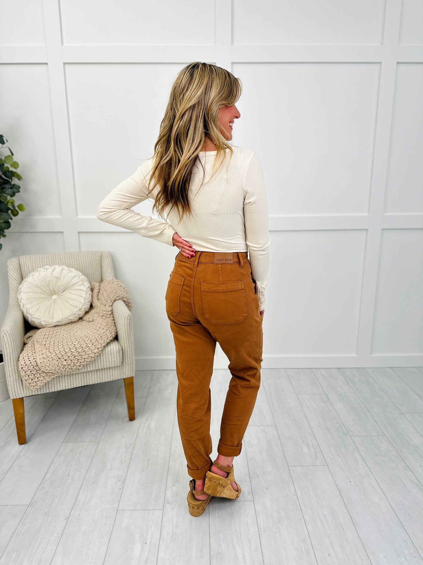 Judy Blue Comfortable in Camel Joggers in Reg/Curvy