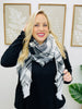 White Plaid Blanket Scarf