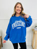 Literally Freezing Graphic Crewneck Sweatshirt In Heather Royal