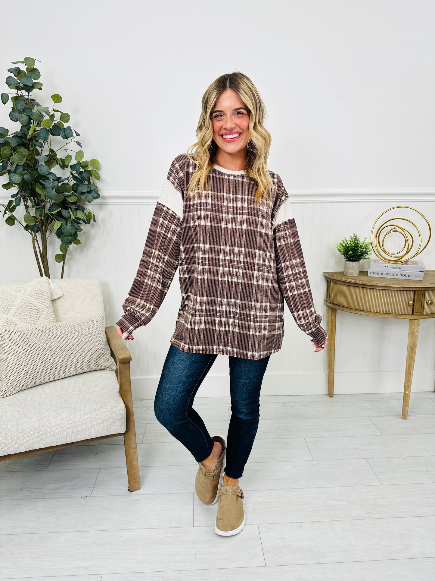 Merry In Plaid Top- Multiple Colors!