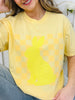 Checkered Bunny Graphic Tee-Multiple Colors