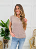 Daydream Button Top In Lt. Mocha