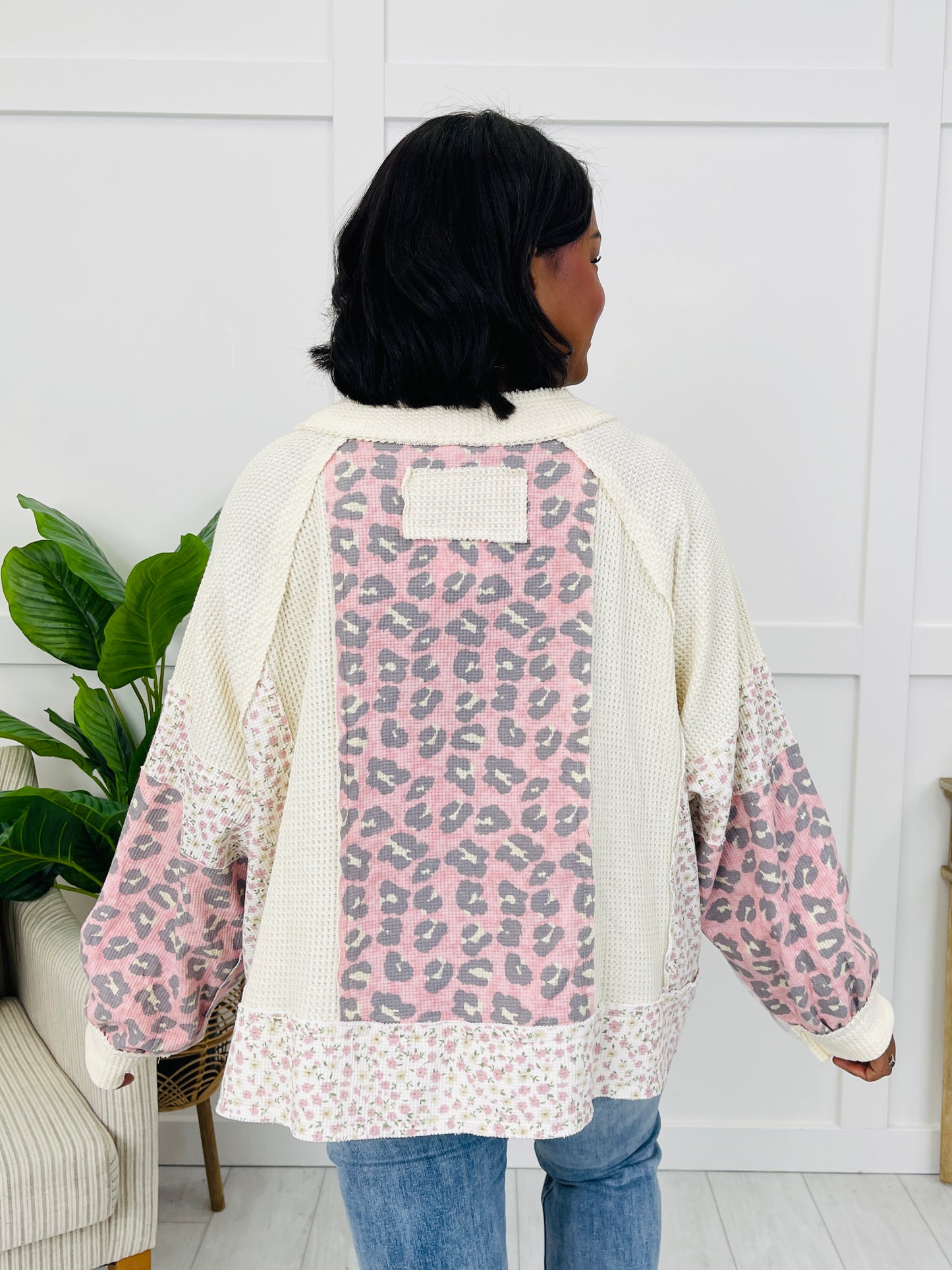 Whimsical Wild Pullover in Almond/Red