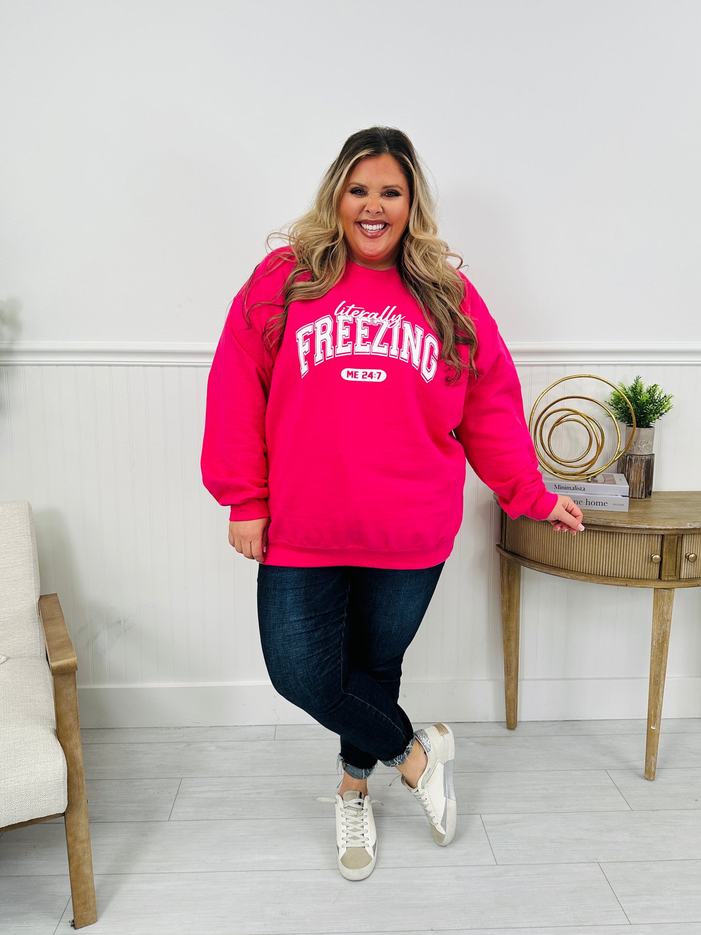 Literally Freezing Graphic Crewneck Sweatshirt