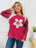 Winter Flower Top In Red