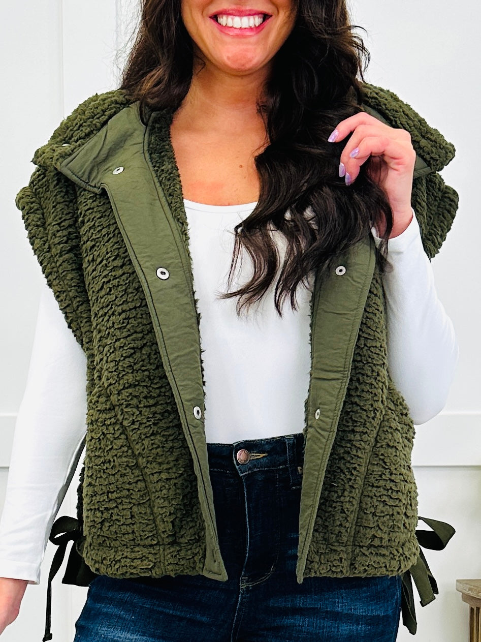 The Aspen Trail Vest In Dk Olive
